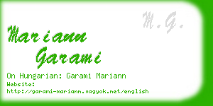 mariann garami business card